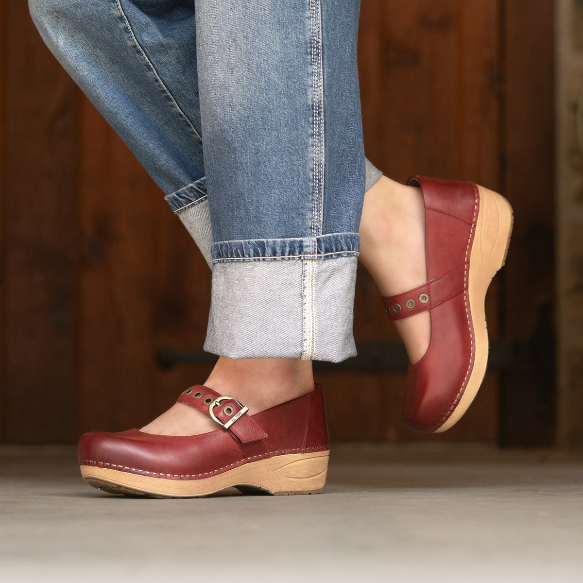Dansko XP 2.0 Mary Jane Red Leather