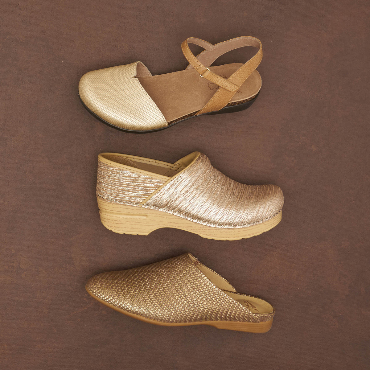 Dansko Lysa Mink/Gold Leather