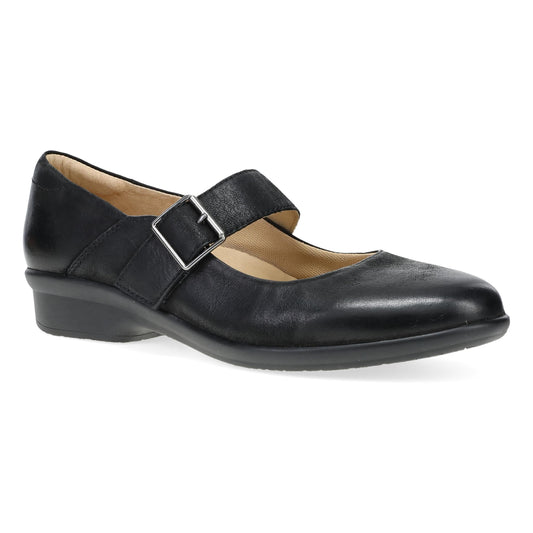 Dansko Collette Wide Black Burnished Nubuck