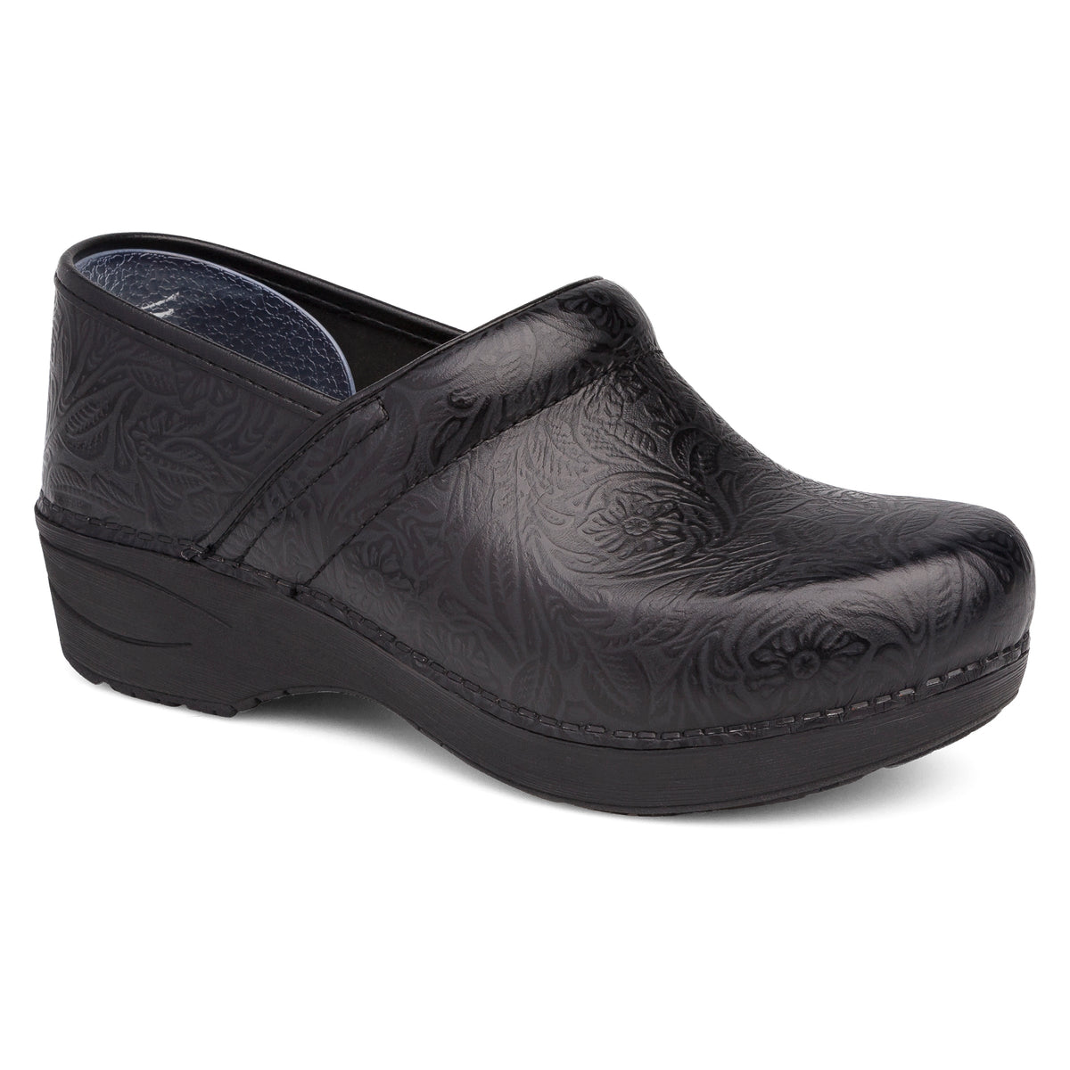 Dansko XP 2.0 Black Floral Tooled