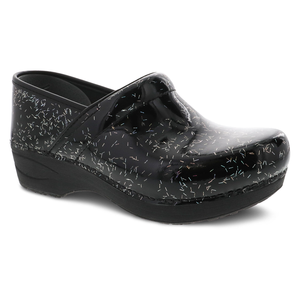 Rainbow Flecks Patent Clog,35