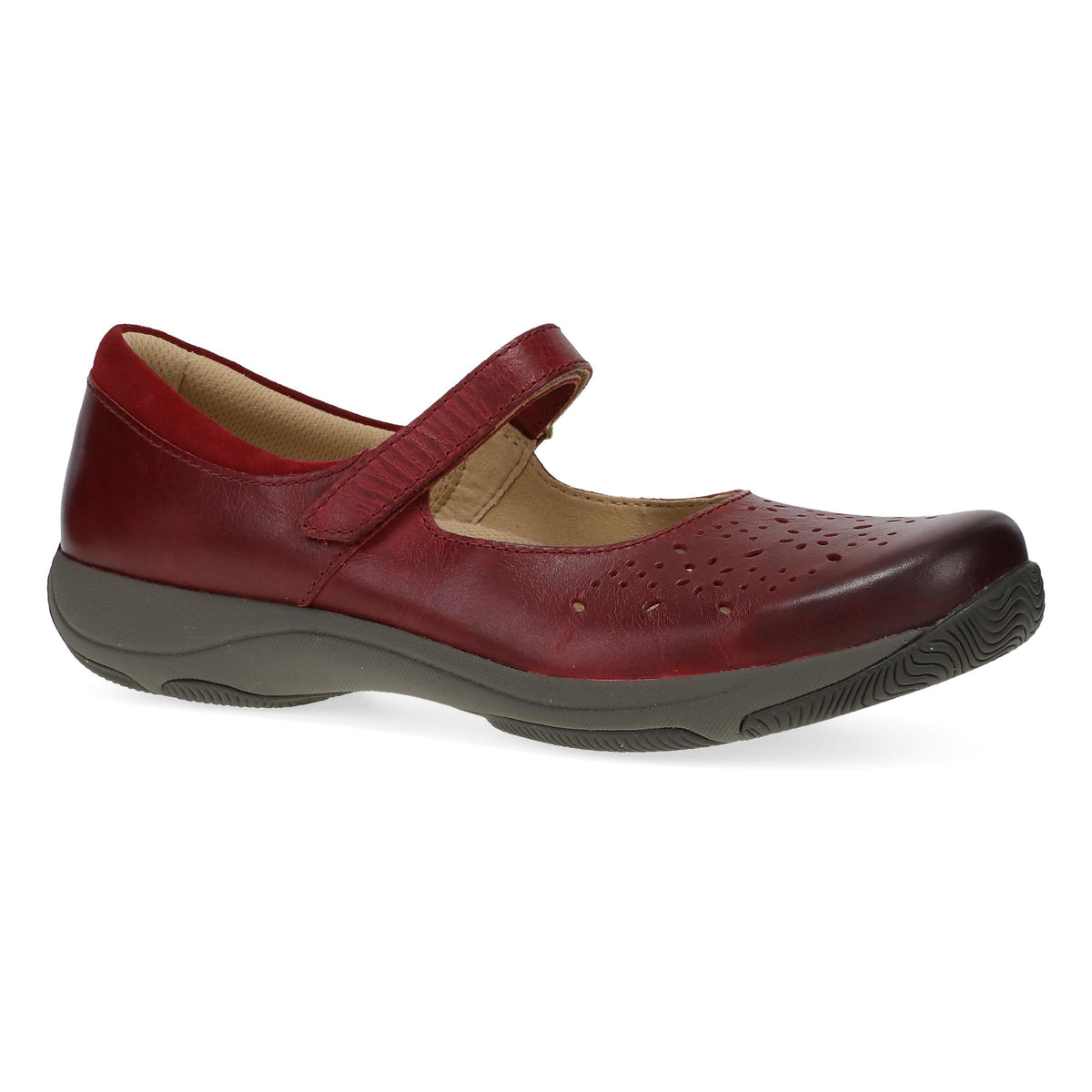 Dansko Stacy Wide Red Waxy Burnished